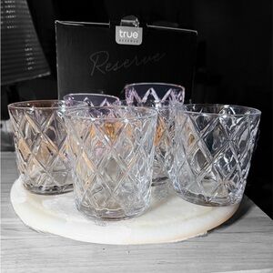 True Reserve Diamond-Cut Glass Set